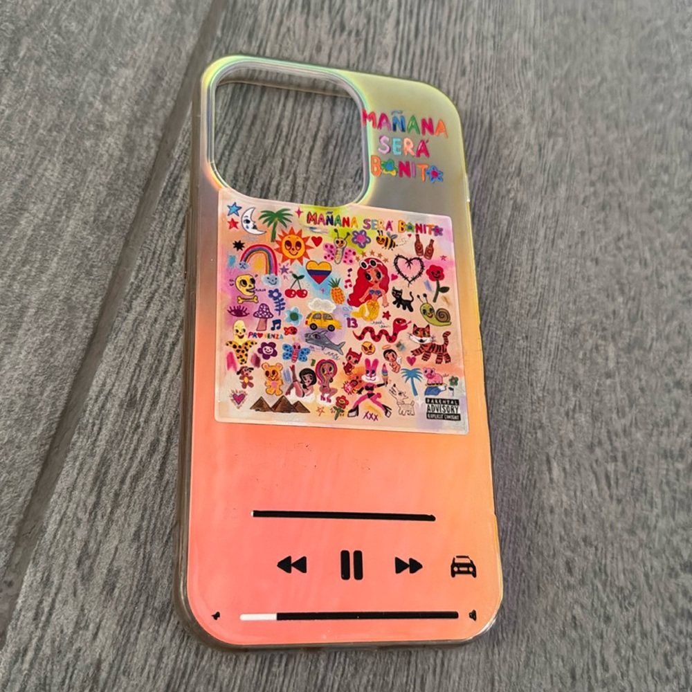 Karol g holographic iPhone 14 Pro phone case